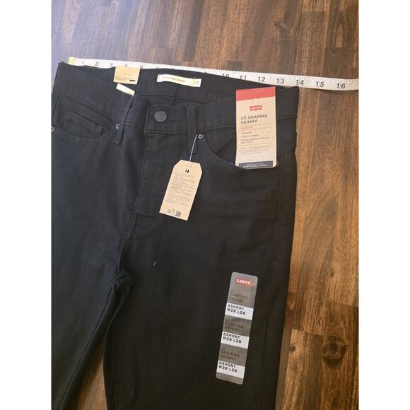 Levis Women’s 311 Shaping Skinny Jeans Black Size W 28 x L 28 NWT MSRP $69.50 - Picture 2 of 6
